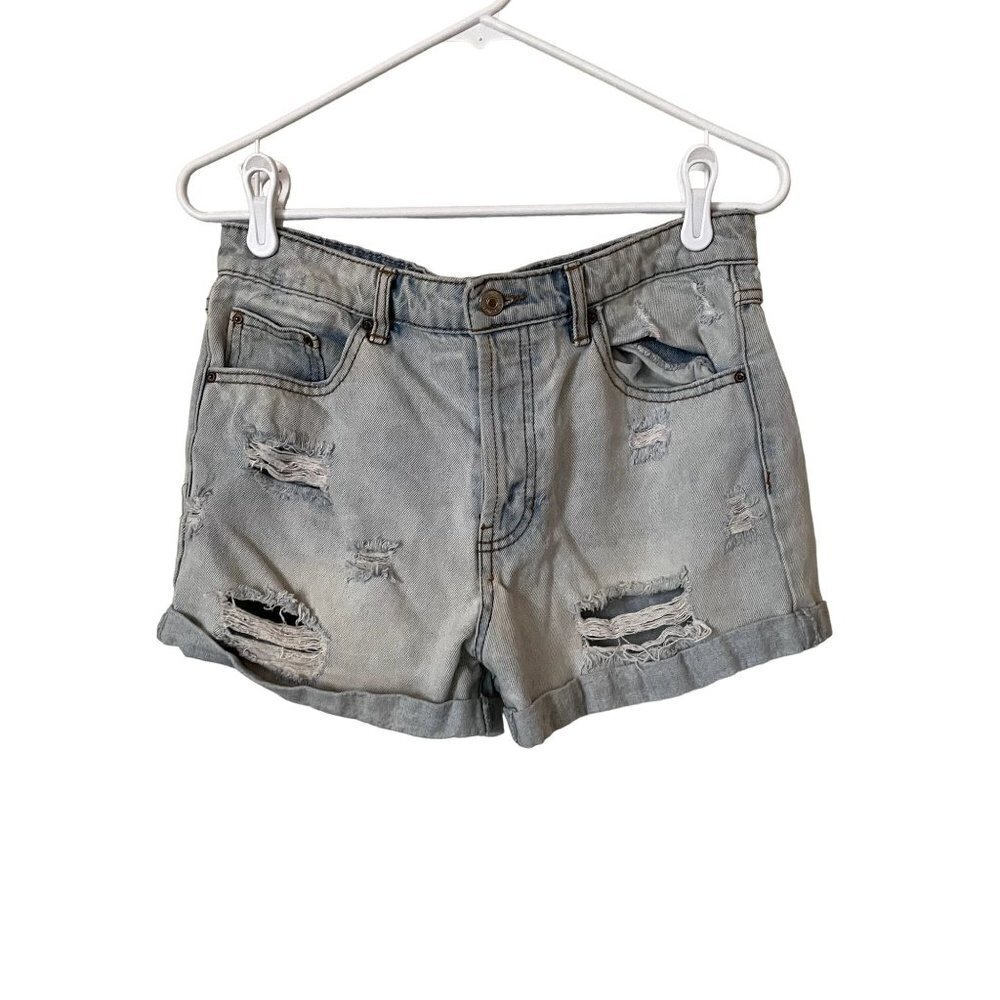 Forever 21 cotton lightweight light wash jean shorts denim summer classic pocket